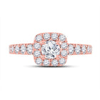Captivating Rose Gold Halo Diamond Bridal Wedding Ring - Splendid Jewellery