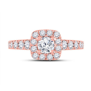 Captivating Rose Gold Halo Diamond Bridal Wedding Ring - Splendid Jewellery