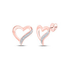 Captivating Rose Gold Heart Diamond Earrings - Splendid Jewellery