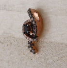 Captivating Rose Gold Smoky Quartz Diamond Pendant - Splendid Jewellery