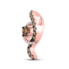 Captivating Rose Gold Smoky Quartz Diamond Pendant - Splendid Jewellery