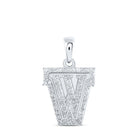 Captivating Round Diamond Initial Pendant in 10kt White Gold - Splendid Jewellery