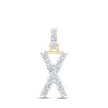 Load image into Gallery viewer, Captivating Round Diamond Initial Pendant in 10kt Yellow Gold - Splendid Jewellery