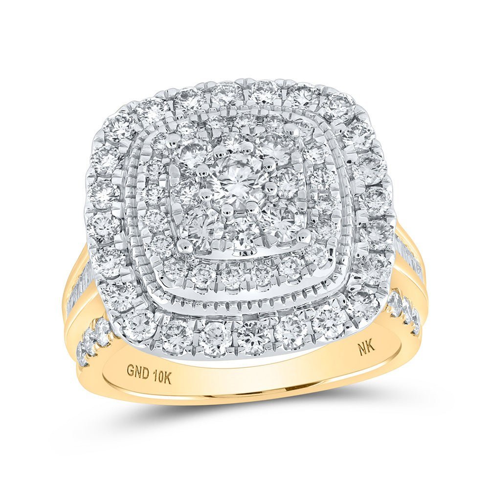 Captivating Square Brilliance 2 Carat Diamond Halo Bridal Wedding Ring - Splendid Jewellery