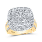 Captivating Square Brilliance 2 Carat Diamond Halo Bridal Wedding Ring - Splendid Jewellery