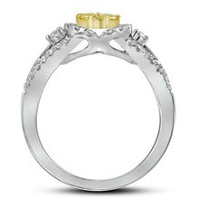 Load image into Gallery viewer, Captivating Sunburst Diamond Cluster Ring - Second Side View