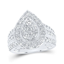 Load image into Gallery viewer, Captivating Teardrop Brilliance Diamond Cluster Ring - Splendid Jewellery