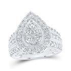 Captivating Teardrop Brilliance Diamond Cluster Ring - Splendid Jewellery