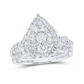 Captivating Teardrop Brilliance Wedding Ring Set - Splendid Jewellery