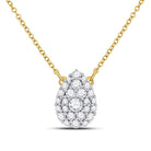 Captivating Teardrop Cluster Diamond Pendant Necklace - Splendid Jewellery