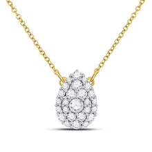 Load image into Gallery viewer, Captivating Teardrop Cluster Diamond Pendant Necklace - Splendid Jewellery