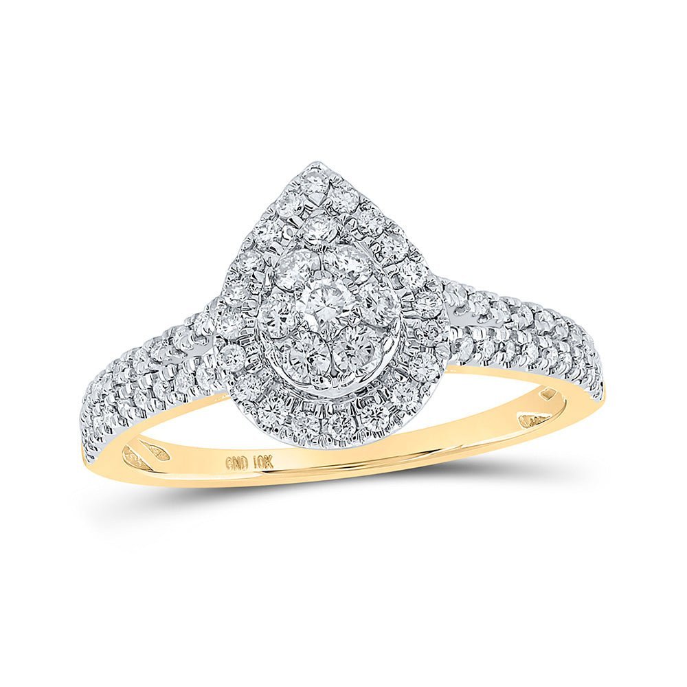 Captivating Teardrop Cluster Diamond Ring - Splendid Jewellery