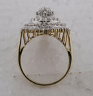 Captivating Teardrop Cluster Diamond Ring in 10kt Yellow Gold - Splendid Jewellery