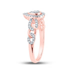 Captivating Teardrop Diamond Cluster Ring - Alternate view 3 from Splendid Jewellery