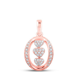 Captivating Triple Heart Diamond Pendant - Splendid Jewellery