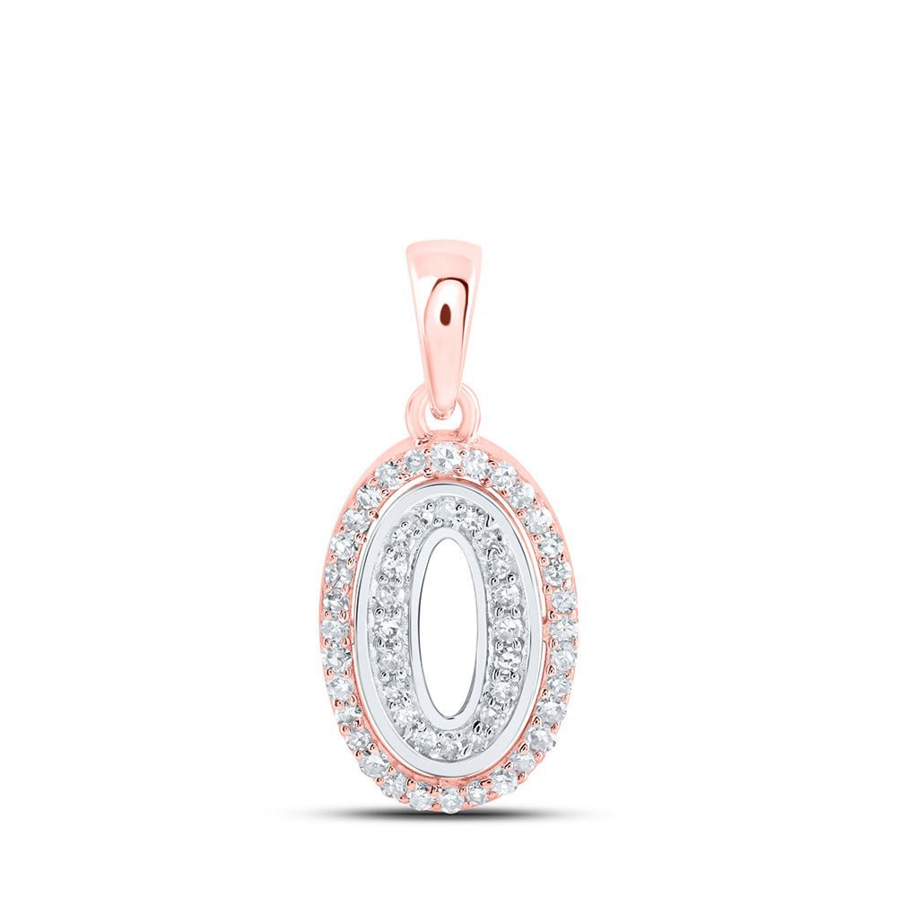 Captivating Two - Tone Gold Diamond Initial Pendant - Splendid Jewellery