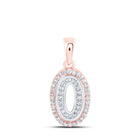 Captivating Two - Tone Gold Diamond Initial Pendant - Splendid Jewellery