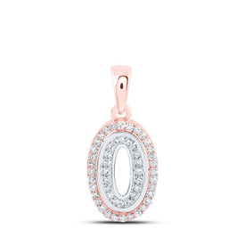 Captivating Two - Tone Gold Diamond Initial Pendant - Splendid Jewellery