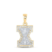 Load image into Gallery viewer, Captivating Two - Tone Gold Diamond Initial Pendant - Personalized Symbol of Love - Splendid Jewellery