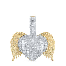 Load image into Gallery viewer, Captivating "Winged Love" 2 Carat Diamond Heart Pendant in 10kt Yellow Gold - Splendid Jewellery