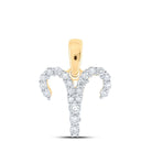 Celestial Beauty Diamond Zodiac Aries Pendant - Splendid Jewellery