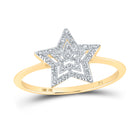 Celestial Brilliance Diamond Star Ring Top View from Splendid Jewellery