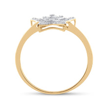 Load image into Gallery viewer, Celestial Brilliance Diamond Star Ring Side View 2 from Splendid Jewellery