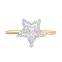Load image into Gallery viewer, Celestial Brilliance Diamond Star Ring Front View from Splendid Jewellery