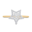 Celestial Brilliance Diamond Star Ring Front View from Splendid Jewellery