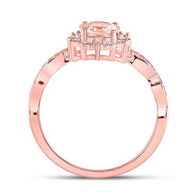 Load image into Gallery viewer, Celestial Radiance: 10kt Rose Gold Morganite Starburst Fashion Ring - Splendid Jewellery