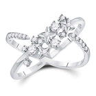 Celestial Sparkle Diamond Starburst Ring - Side View