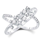 Celestial Sparkle Diamond Starburst Ring - Top View