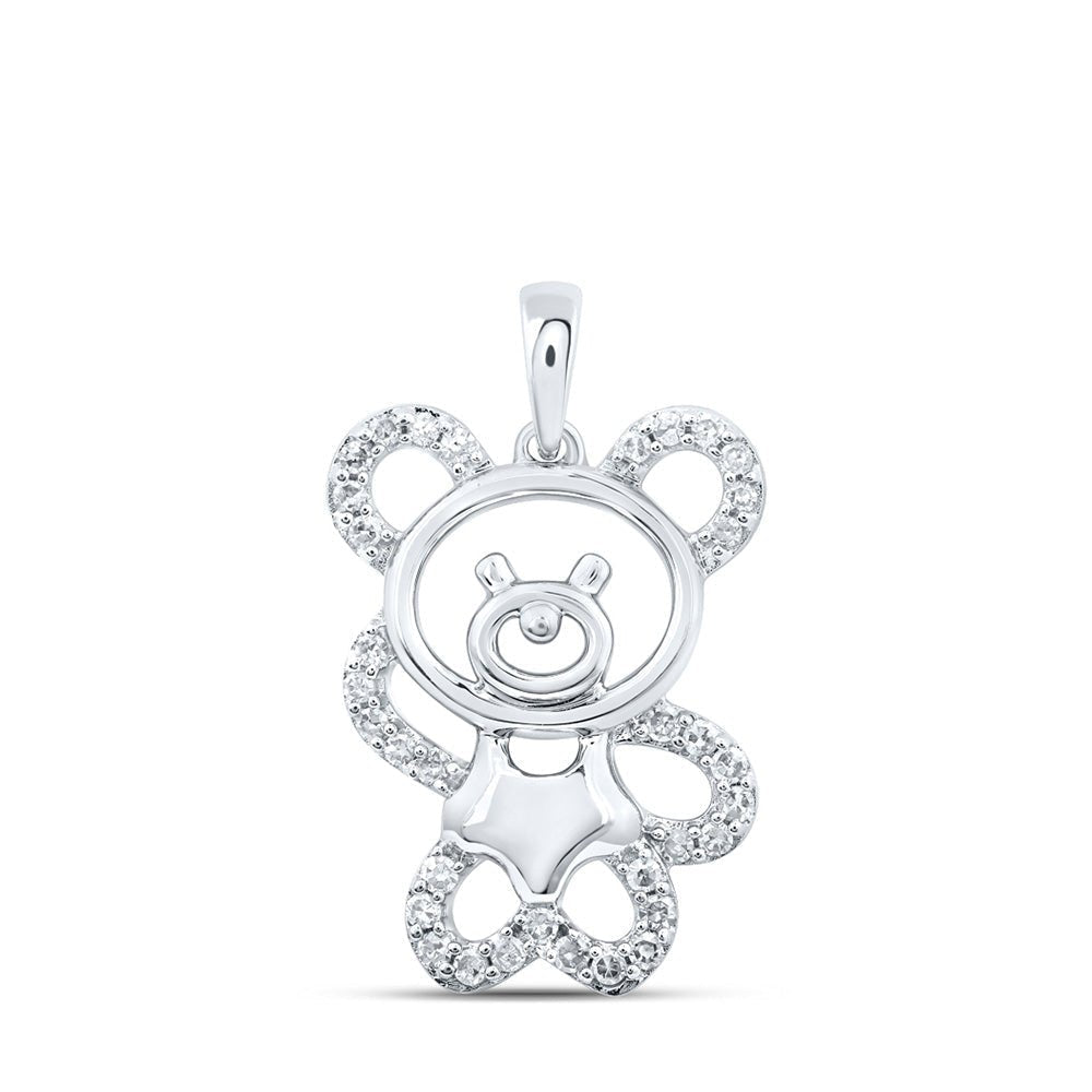 Charming Teddy Bear Diamond Pendant - Splendid Jewellery