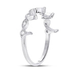 Crown Diamond Majesty Stackable Band Ring Side view from the 10Kt White Gold Womens Round Diamond Crown Stackable Band Ring 1 5 Cttwpin280761 collection by Splendid Jewellery