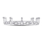 Crown Diamond Majesty Stackable Band Ring Front view from the 10Kt White Gold Womens Round Diamond Crown Stackable Band Ring 1 5 Cttwpin280761 collection by Splendid Jewellery