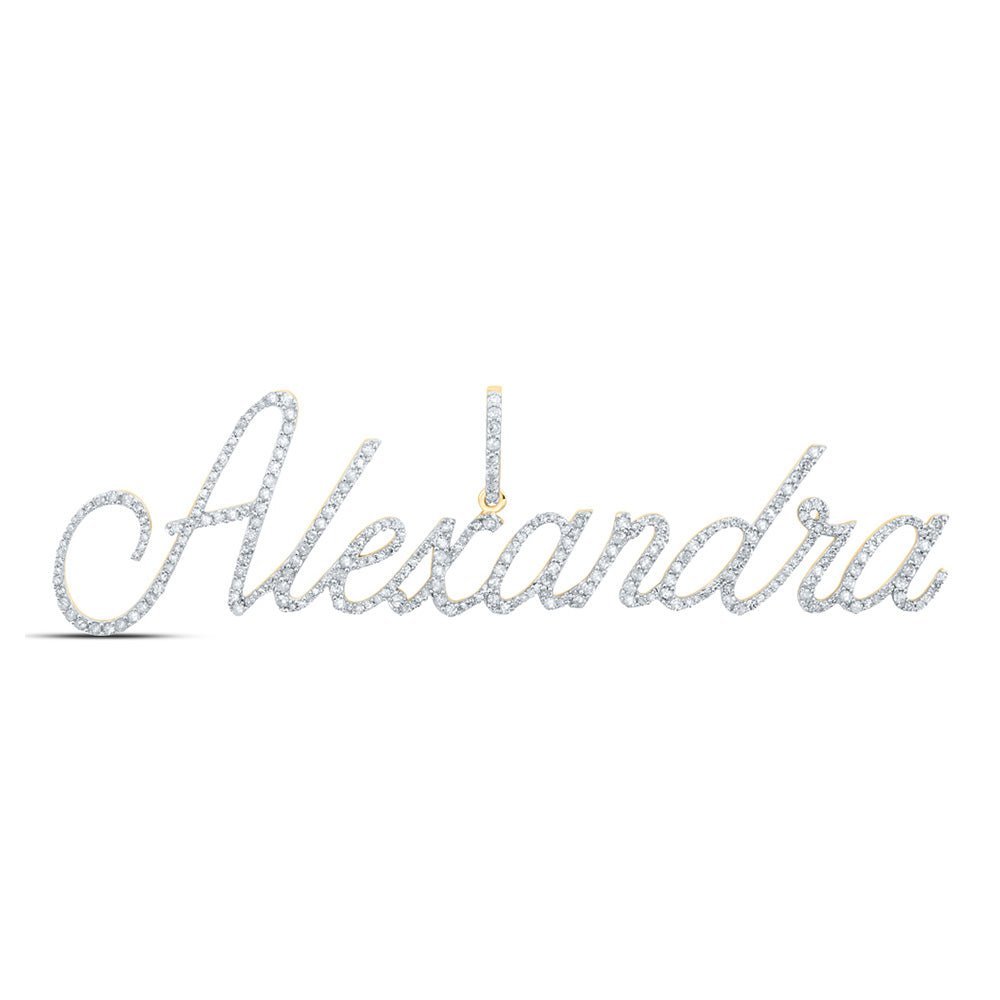 Customized Brilliance: 10kt Yellow Gold Diamond Initial Pendant - Splendid Jewellery