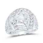 Dashing Diamond Horseshoe Men's Ring in 10kt White Gold - 1/2 Cttw by Splendid Jewellery - Splendid Jewellery