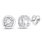 Dazzling 10kt White Gold Diamond Solitaire Stud Earrings - Splendid Jewellery