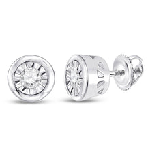 Load image into Gallery viewer, Dazzling 10kt White Gold Diamond Solitaire Stud Earrings - Splendid Jewellery