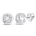 Dazzling 10kt White Gold Diamond Solitaire Stud Earrings - Splendid Jewellery