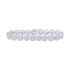 Dazzling 10kt White Gold Diamond Square Link Bracelet - 2 - 3/8 Cttw - Splendid Jewellery