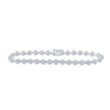 Load image into Gallery viewer, Dazzling 10kt White Gold Round Diamond Fashion Bracelet - 2 - 7/8 Cttw - Splendid Jewellery