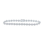 Dazzling 10kt White Gold Round Diamond Fashion Bracelet - 2 - 7/8 Cttw - Splendid Jewellery