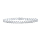 Dazzling 10kt White Gold Round Diamond Fashion Bracelet - 3 - 1/3 Cttw - Splendid Jewellery