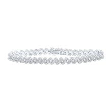Load image into Gallery viewer, Dazzling 10kt White Gold Round Diamond Fashion Bracelet - 3 - 1/3 Cttw - Splendid Jewellery