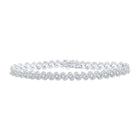 Dazzling 10kt White Gold Round Diamond Fashion Bracelet - 3 - 1/3 Cttw - Splendid Jewellery