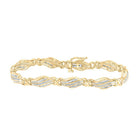 Dazzling 10kt Yellow Gold Baguette Diamond Fashion Bracelet - 1 Cttw - Splendid Jewellery