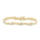 Dazzling 10kt Yellow Gold Baguette Diamond Fashion Bracelet - 1 Cttw - Splendid Jewellery