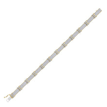 Load image into Gallery viewer, Dazzling 10kt Yellow Gold Men's Diamond Link Bracelet - 5 - 3/4 Ct.t.w. - Splendid Jewellery