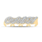 Dazzling 10kt Yellow Gold Mens Round Diamond Cash 4 - Finger Ring - 14 - 1/3 Cttw - Splendid Jewellery
